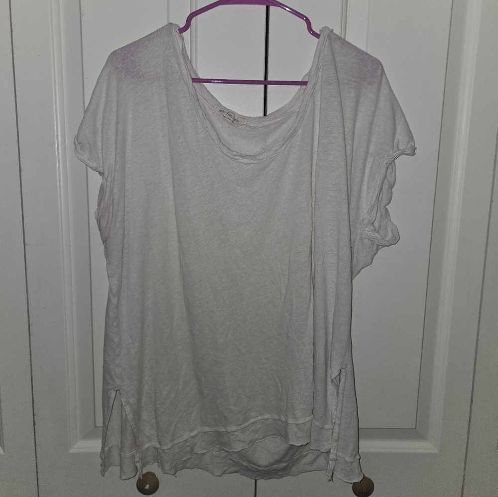 We The Free Cream Short Sleeve Top